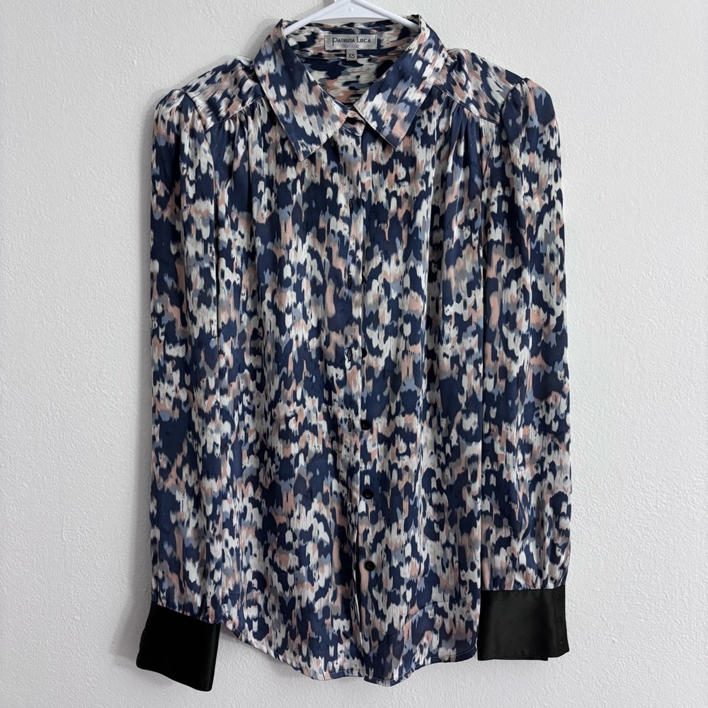 Patrizia Luca Milano Silky Button Down Shirt Size XS